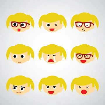 Face emotion Stock Illustration