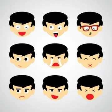 Face emotion Stock Illustration