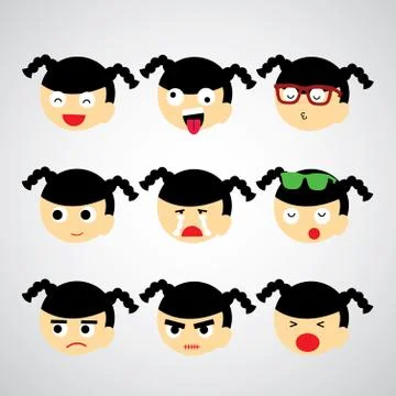 Face emotion Stock Illustration