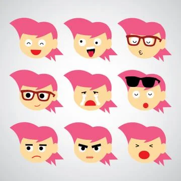 Face emotion Stock Illustration