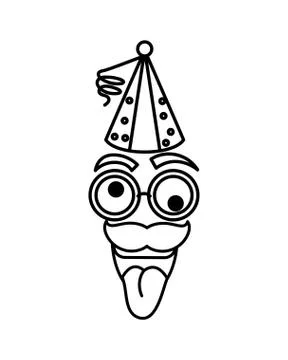Face expression comic, fools day Illustrazione stock