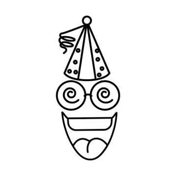 Face expression comic, fools day Illustrazione stock