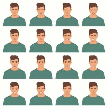 Face expressions Stock Illustration
