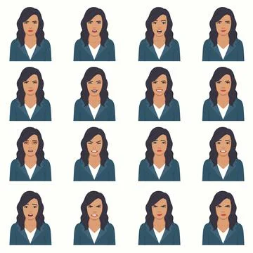 Face expressions Stock Illustration