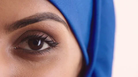 Face, eye and woman in studio, vision and glaucoma assessment for eyesight Stock Footage 334542004
