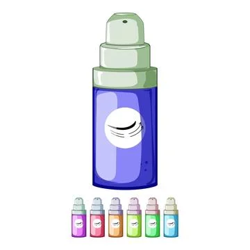Face eye cream cartoon vector graphic color イラスト素材