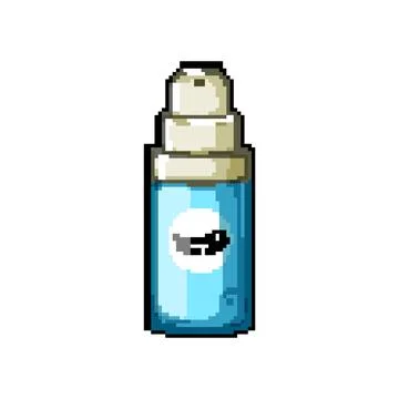 Face eye cream pixel art vector illustration color Stock Illustration