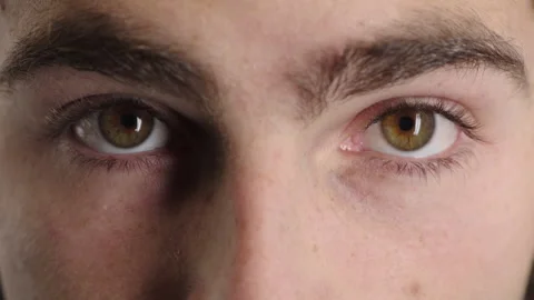 Face, eyes and man with closeup for optometry, perception and awareness for Video stock 336674537