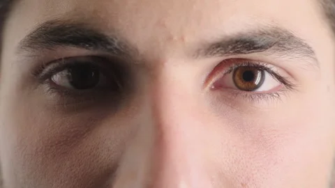 Face, eyes and man with pupil for optometry, perception and awareness for Stock Footage 336677293