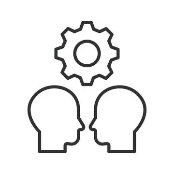 Face to face icon in line design. face to face, communication, dialog Stock Illustration