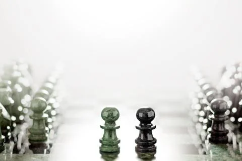 Face to face like wall and axe. Stock Photos