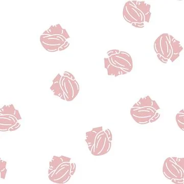 Face female glyph seamless pattern Stock Illustration