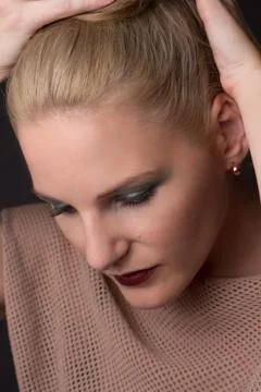 Face of a female model Foto stock