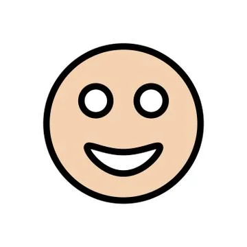 Face flat color icon Stock Illustration