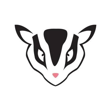 Face Flying squirrels logo design vector graphic symbol icon sign illustrat.. Stock-Illustration