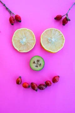 Face Fruit Stock Photos
