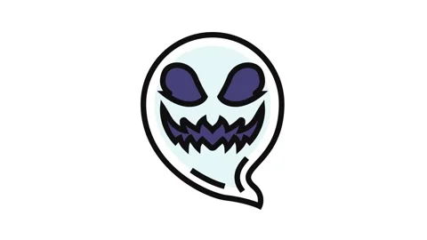 Face ghost color icon animation Stock Footage 326101386