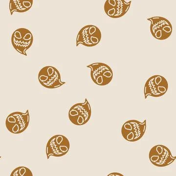 Face ghost glyph seamless pattern イラスト素材