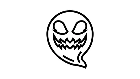 Face ghost line icon animation Stock Footage 326137841