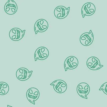Face ghost line seamless pattern イラスト素材