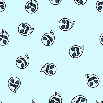 Face ghost vector seamless pattern イラスト素材