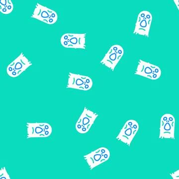 Face ghost vector seamless pattern Stock Illustration