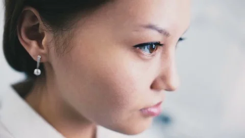 Face of a girl close-up Stock Footage 76760173