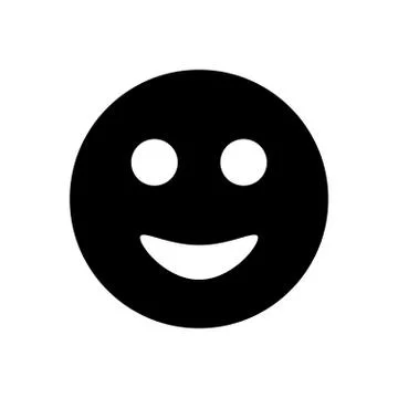 Face glyph flat icon イラスト素材