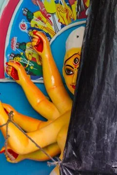 Face of Goddess Durga Stock Photos