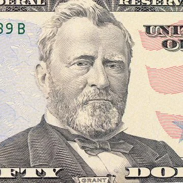 The face grant the dollar bill Stock Photos