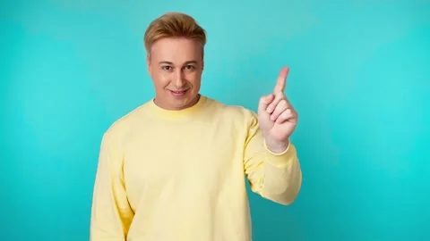 Face, hand and thumbs down by man for negative, feedback or review, finger emoji Video stock 244913261