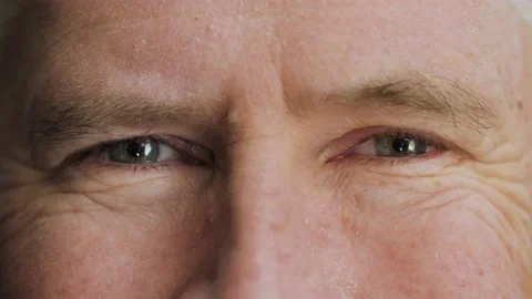 Face of happy elderly middle aged man smiling with friendly blue eyes. Stock Footage 144752118