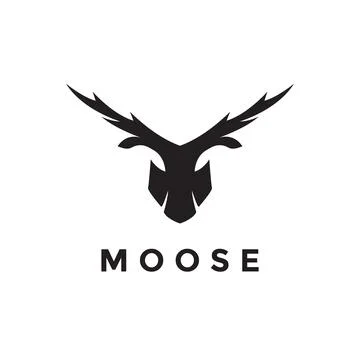 Face head modern shape moose deer logo design vector graphic symbol icon il.. Stock Illustration