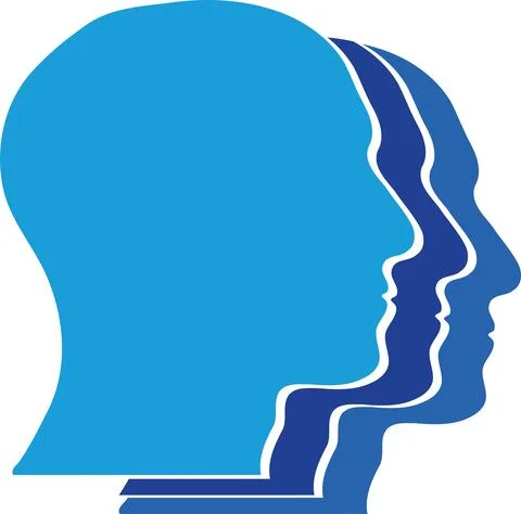 Face, head, person, logo Stock Illustration