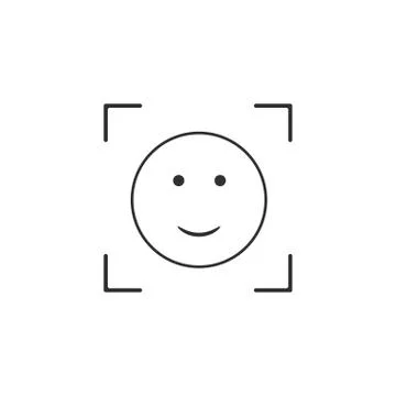 Face icon scanning Illustrazione stock