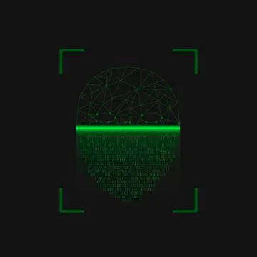 Face icon scanning Stock Illustration