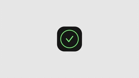Face ID checkmark success confirmation icon button for user interface design 스톡 동영상 341475658