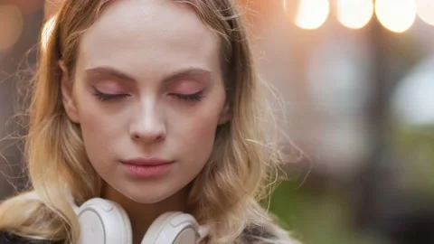 Face ID. Future 3D Cyberpunk Technology Concept. Face of Young Caucasian Woman Stock Footage 151772684