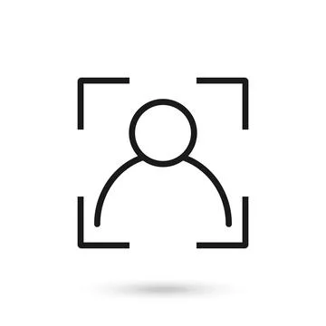 Face id icon, flat vector illustration イラスト素材