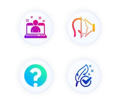 Face id, Question mark and Best manager icons set. Hypoallergenic tested sign イラスト素材