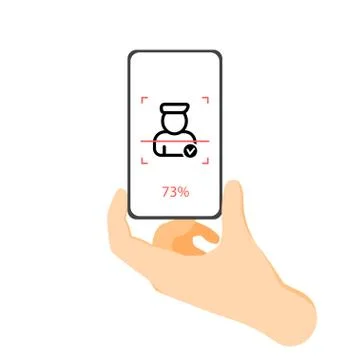 Face ID Scan Vector Icon. Scanner signs Stock Illustration