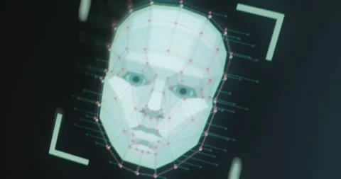 Face identification concept, Biometric identification Stock-Footage 314731702