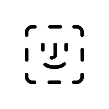 Face identification. Face id icon Иллюстрация
