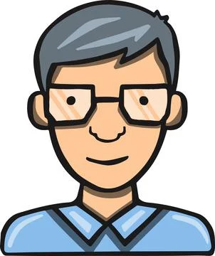 Face identification icon drawn by hand Stock Illustration