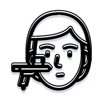 Face identification scanning for biometric security access Stock Illustration