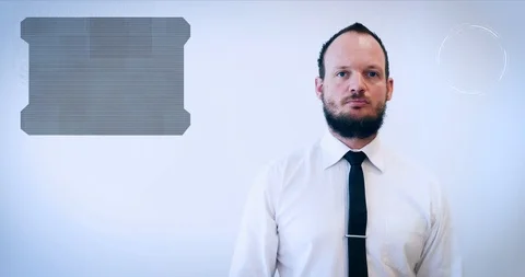 Face identification scanning technology. face recognition by computer Stock Footage 104245517