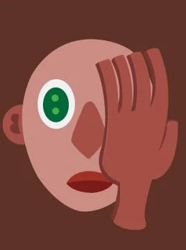 Face off Stock Illustration