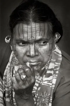 Face of indian tribes Foto stock