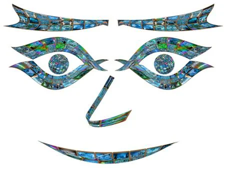 Face of internet Stock-Illustration