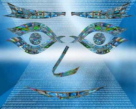 Face of internet Stock Illustration